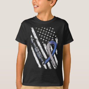 USA Flag Diabetes Typ 1 Medvetenhet Familjestöd T Shirt