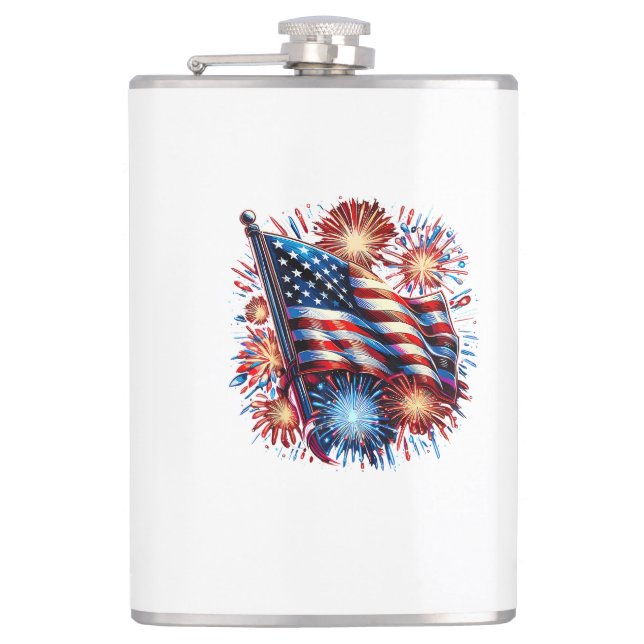 USA Flag Fireworks Patriotic Fickplunta (Framsidan)