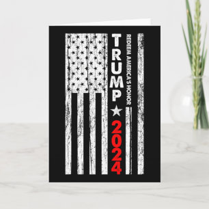 Usa Flag Förlös Amerikas Ära Trump 2024  Kort