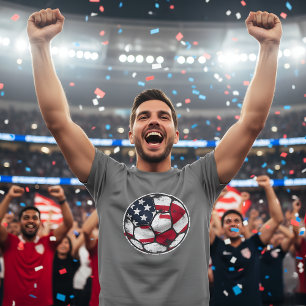 USA Flag Fotboll Patriotisk Amerikansk Fotboll T Shirt