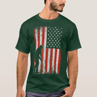 USA Flag Golfare T Shirt