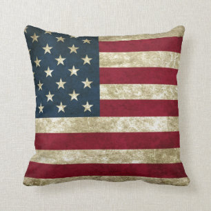 USA Flag Grunge Kudde