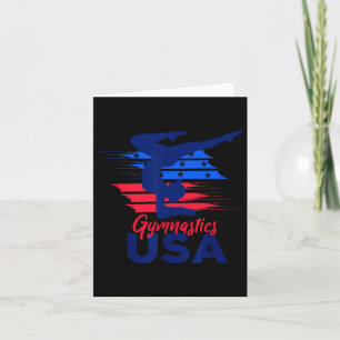 Usa Flag Gymnastik Usa Stöd Kort