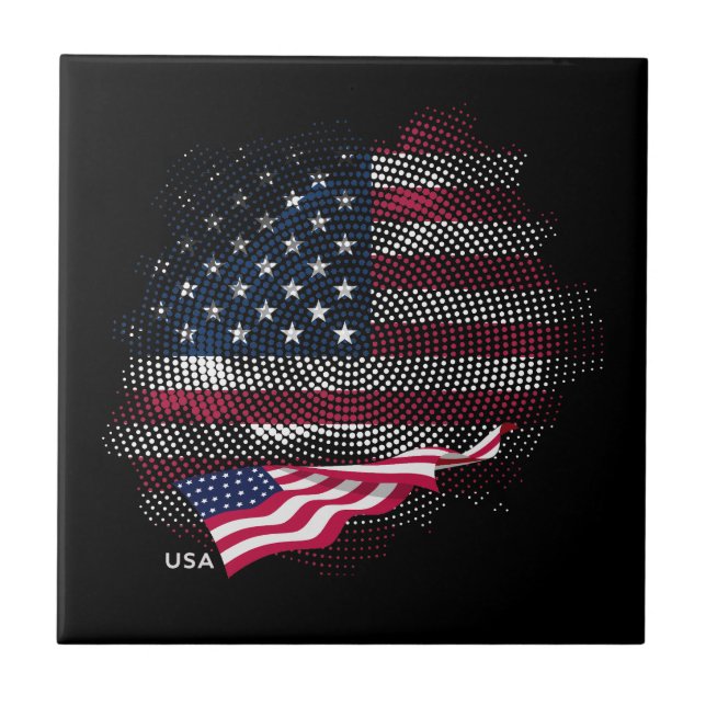 USA flag Kakelplatta (Framsidan)
