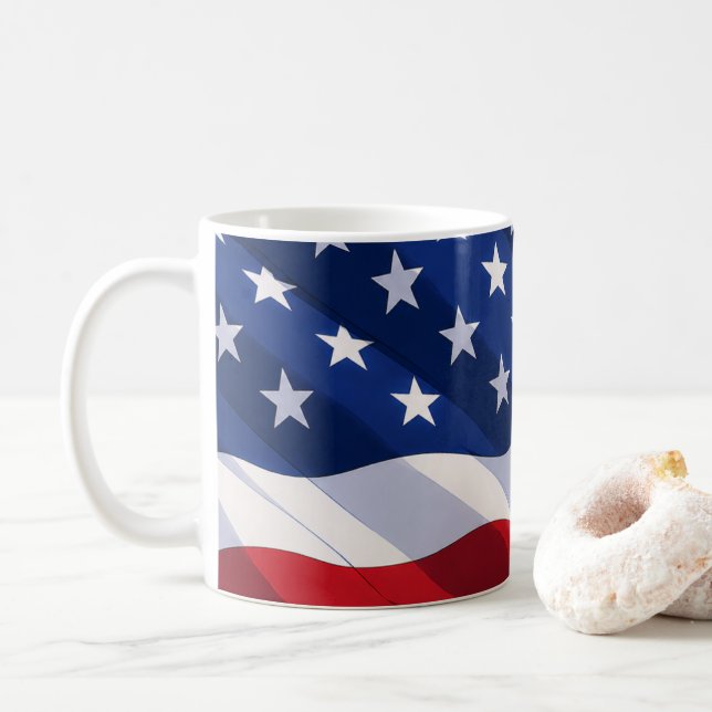 USA Flag Mug Kaffemugg (Med munk)
