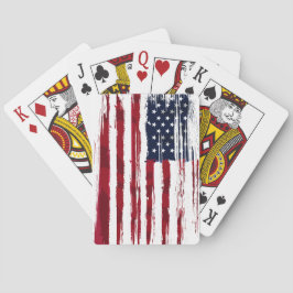 USA Flag Patriotic American Red White Blue Casinokort
