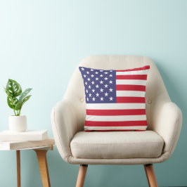 USA Flag Patriotic American Red White Blue Kudde