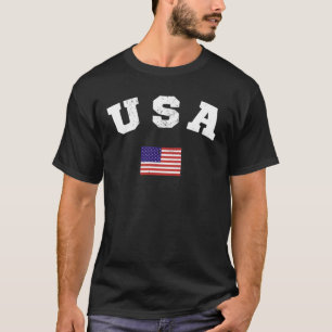 USA Flag Patriotisk T Shirt