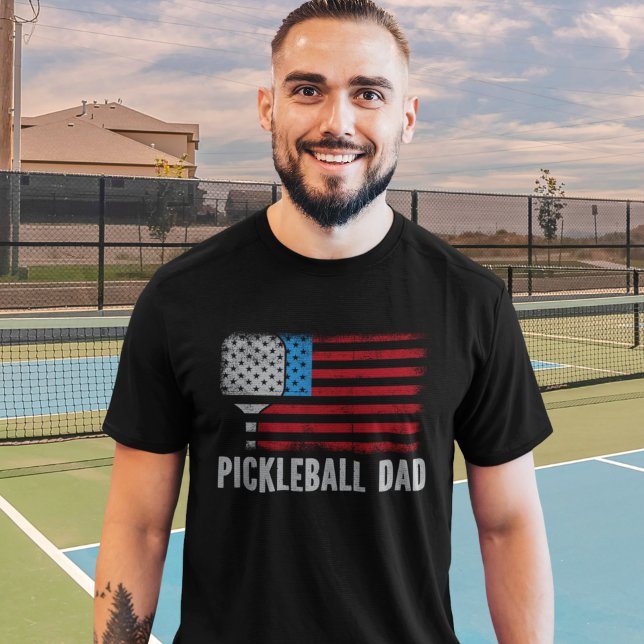 USA Flag Pickleball Dad T Shirt (Skapare uppladdad)