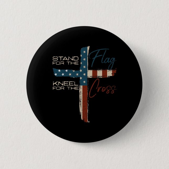 Usa Flag Religiös Citat 4 Juli Kristet Fai Knapp (Framsida)