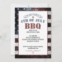 USA flag rustic gnistrar 4 juli BBQ-fest
