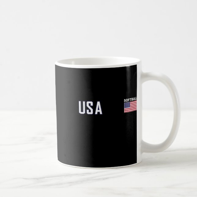 Usa Flag Softll Lagutrustning Kvinnor Män Softll  Kaffemugg (Höger)