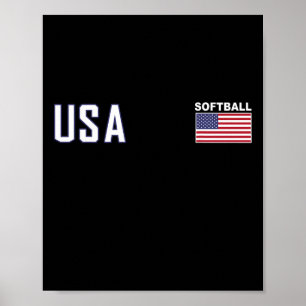 Usa Flag Softll Lagutrustning Kvinnor Män Softll Poster