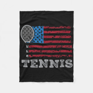 Usa Flag Tennis Mens Womens Us Tennis Lover Team S Fleecefilt