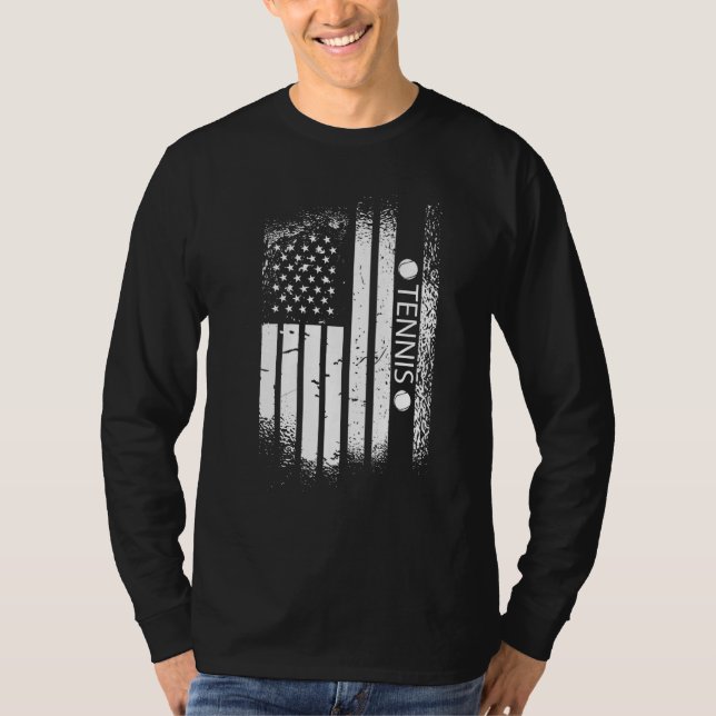 USA flag tennis, US flag tennis, tennis, tennis_1 T Shirt (Framsida)