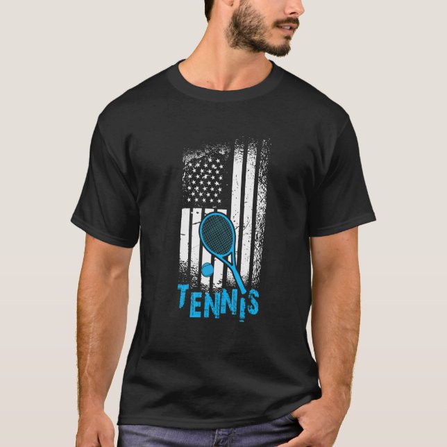 USA flag tennis, US flag tennis, tennis, tennis_3 T Shirt (Framsida)