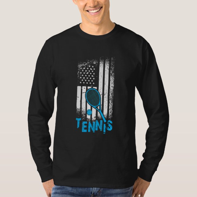 USA flag tennis, US flag tennis, tennis, tennis_3 T Shirt (Framsida)