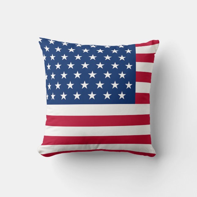 USA Flag Throw Pillow – Patriotic American Home de Kudde (Framsida)