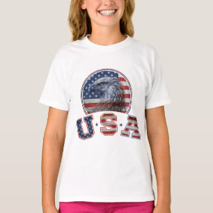 USA Flag Vintage Amerikansk Örn Amerikansk Flagga T Shirt
