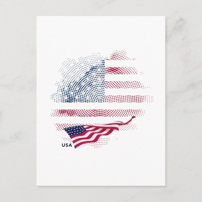 USA flag Vykort (Framsida)