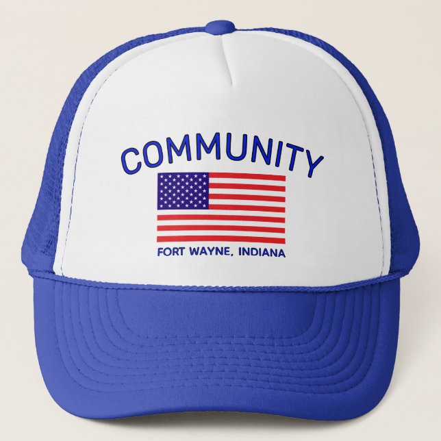 USA Flagg Truckerhatt (Anpassa den!) Keps (Framsida)