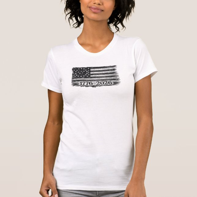 USA FLAGGA 1776-2026  T SHIRT (Framsida)
