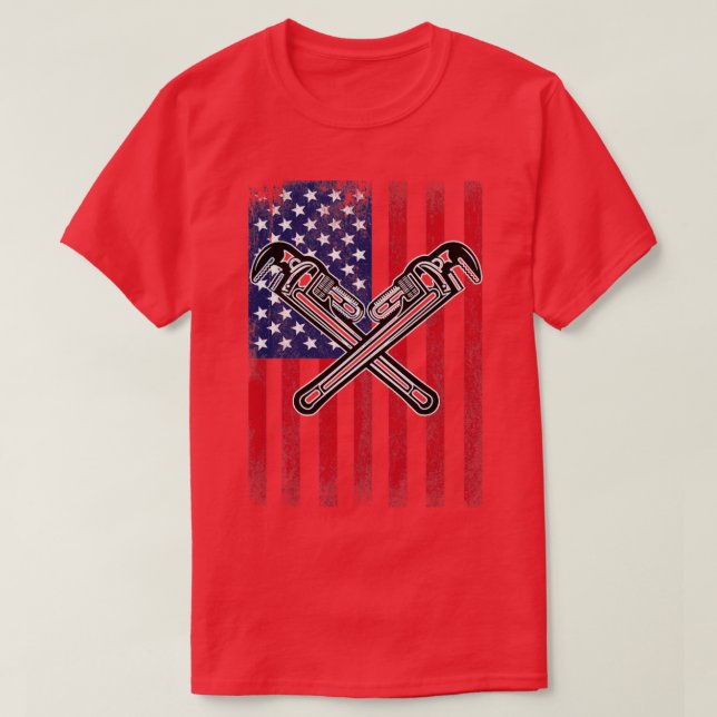 USA flagga (1) T Shirt (Design framsida)