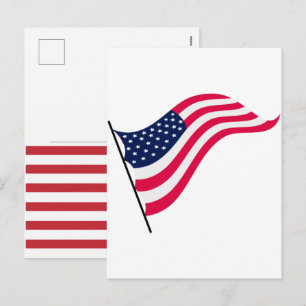 USA Flagga 2026 – Djärv Amerikansk Flagga för 250- Helg Vykort
