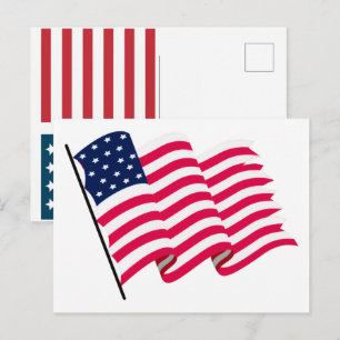 USA Flagga 2026 – Djärv Amerikansk Flagga för 250- Helg Vykort