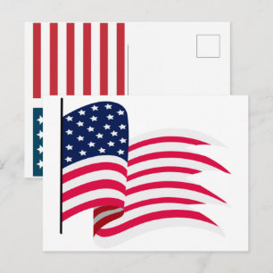 USA Flagga 2026 – Djärv Amerikansk Flagga för 250- Helg Vykort