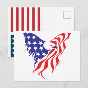 USA Flagga 2026 – Djärv Amerikansk Flagga för 250- Helg Vykort