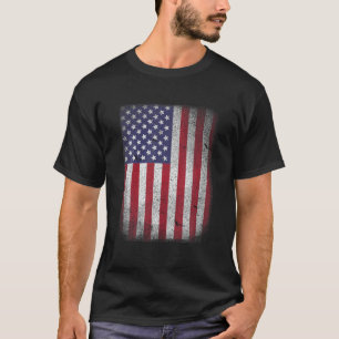 USA flagga 4:e juli Amerikanska Rött vitt blått st T Shirt