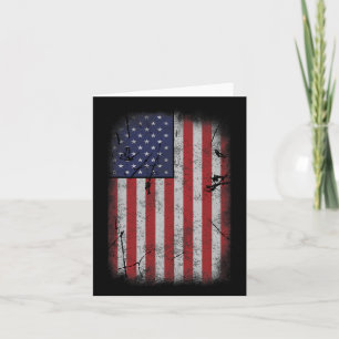 USA flagga 4:e juli Amerikanska Rött vitt blått Vi Kort