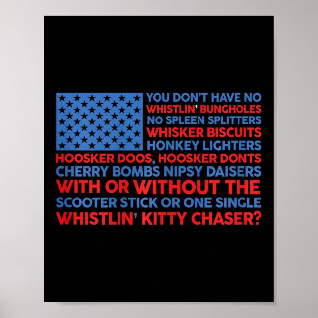 USA flagga 4:e juli du har inget väsen B Poster (Framsidan)