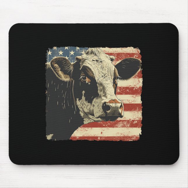 Usa Flagga 4:e Juli Män Kvinnor  Musmatta (Framsidan)