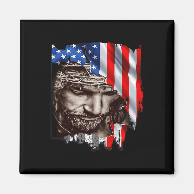 USA flagga 4 juli Independence day Patriotic Magnet (Framsidan)
