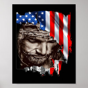 USA flagga 4 juli Independence day Patriotic Poster
