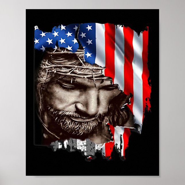 USA flagga 4 juli Independence day Patriotic Poster (Framsidan)