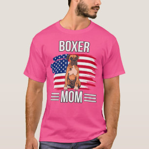 USA flagga 4 juli Mors dag Merica Boxer Mamma T Shirt