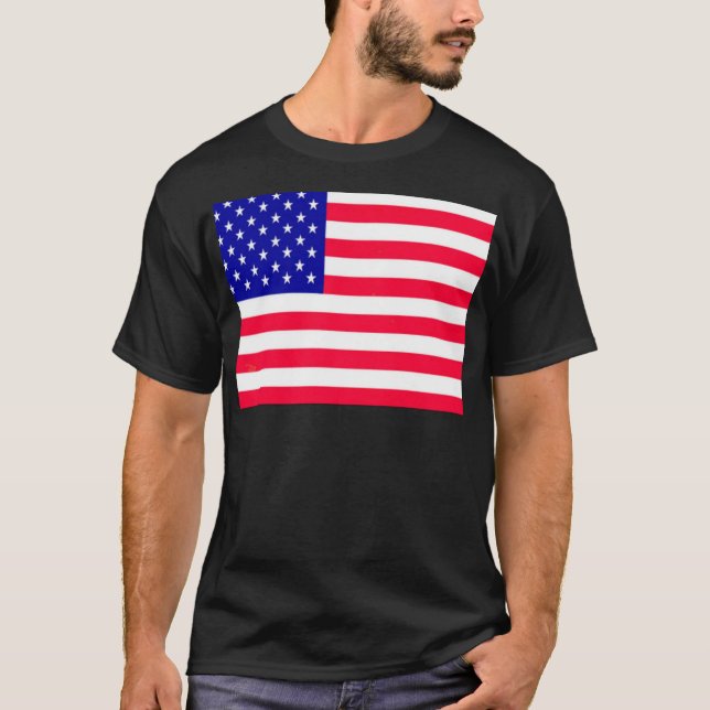 USA flagga 4 juli T Shirt (Framsida)