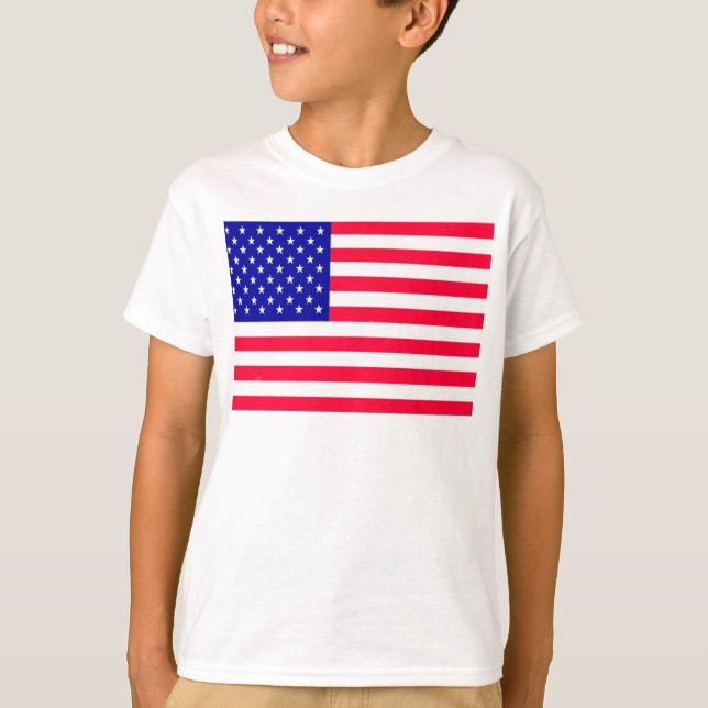 USA flagga 4 juli T Shirt (Framsida)