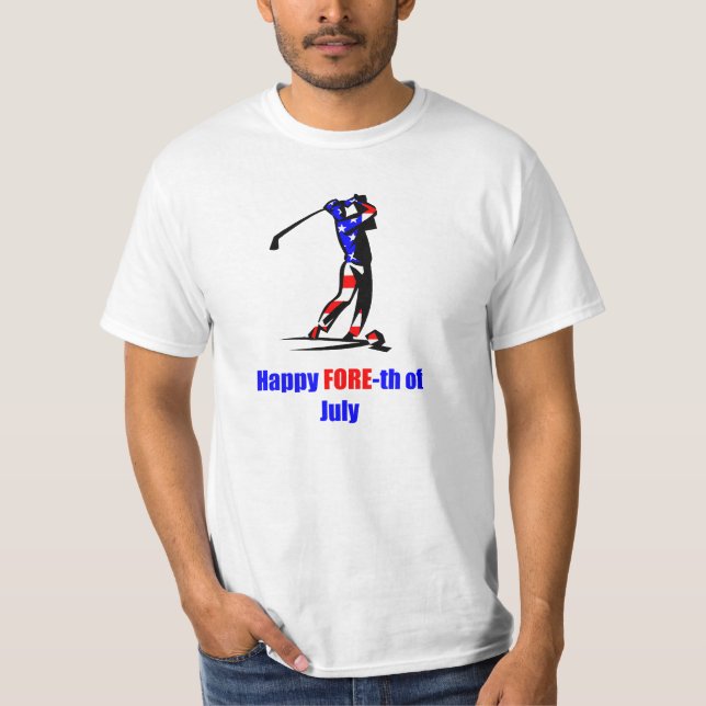 USA flagga 4th av Juli Golf T Shirt (Framsida)