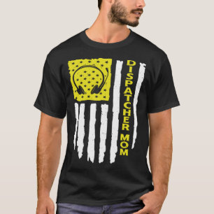 USA flagga 911 Dispatcher Mamma Dispatch operator T Shirt