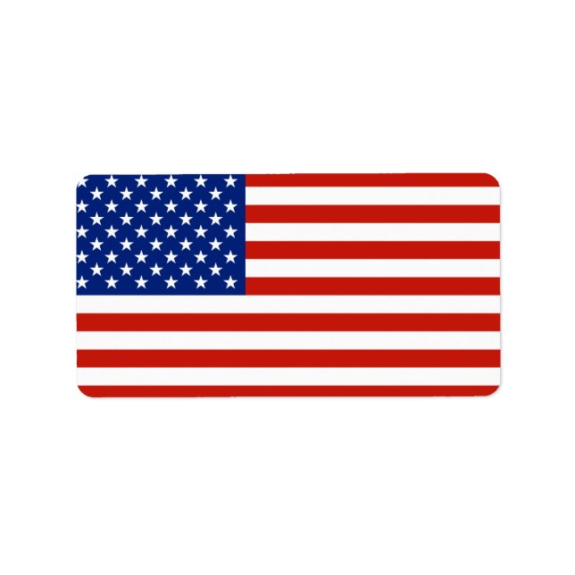 USA flagga Adressetikett (Framsidan)