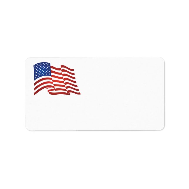 USA flagga Adressetikett (Framsidan)