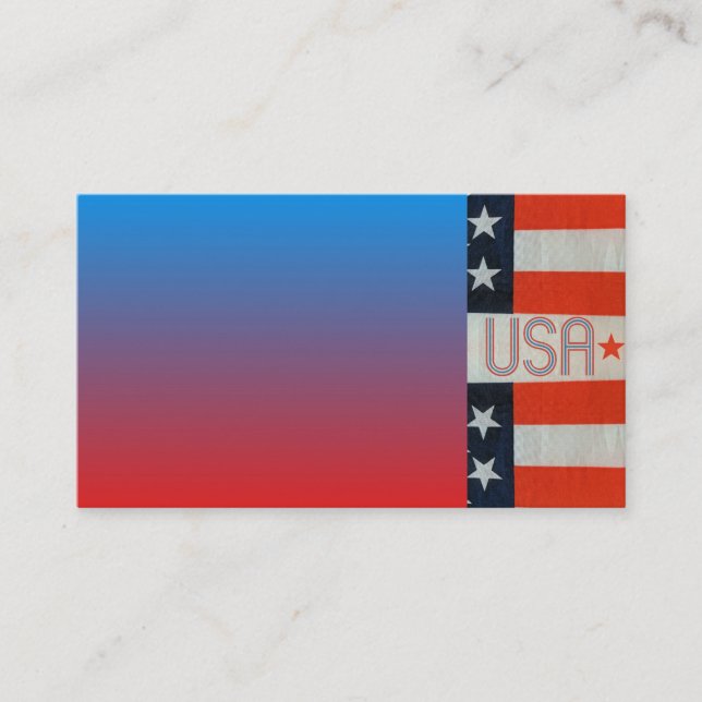 USA flagga Affärskort Visitkort (Framsida)