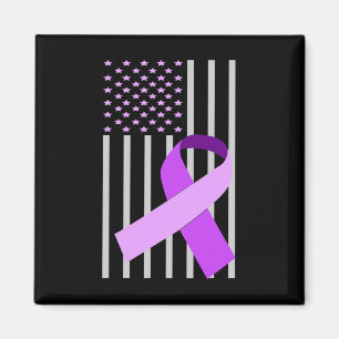 USA flagga Alzheimer Ribbon Alzheimer Disease Awar Magnet