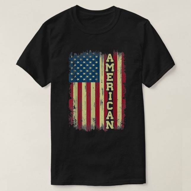 USA flagga American Flagga Förenta staterna 4t T Shirt (Design framsida)