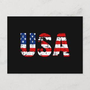 USA flagga American Flagga US National Patriotic U Helg Vykort