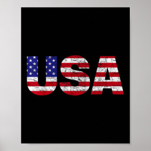 USA flagga American Flagga USA National Patriotic Poster